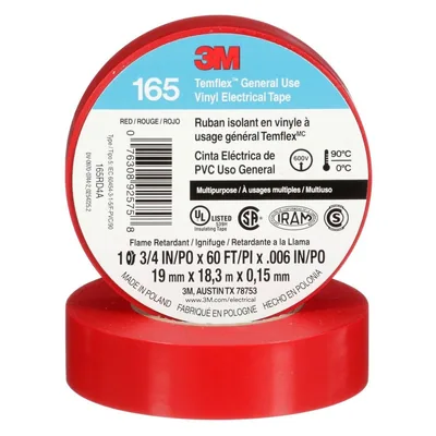 165RD4A Cinta Vinilo Temflex™ 3/4 in x 60 ft