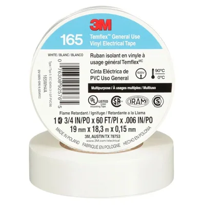 165WH4A Cinta Vinilo Temflex™ 3/4 in x 60 ft