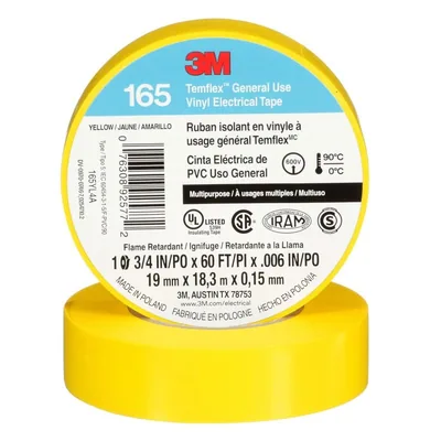 165YL4A Cinta Vinilo Temflex™ 3/4 in x 60 ft