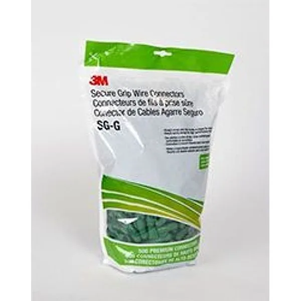 Conector de cable 3M™ Secure Grip SG-G BOLSA, Verde Puesta a tierra