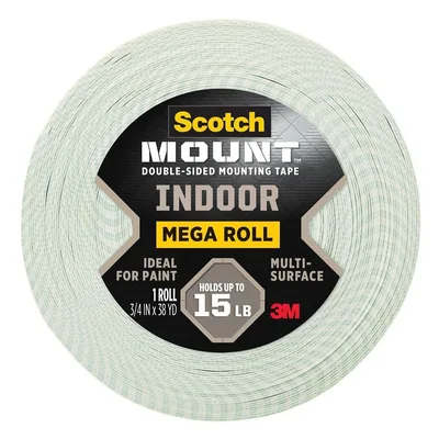 Scotch-Mount™ Indoor Double-Sided Mounting Tape 110H-MR, 3/4 in x 38 yd (1.9 cm x 34.75 m)