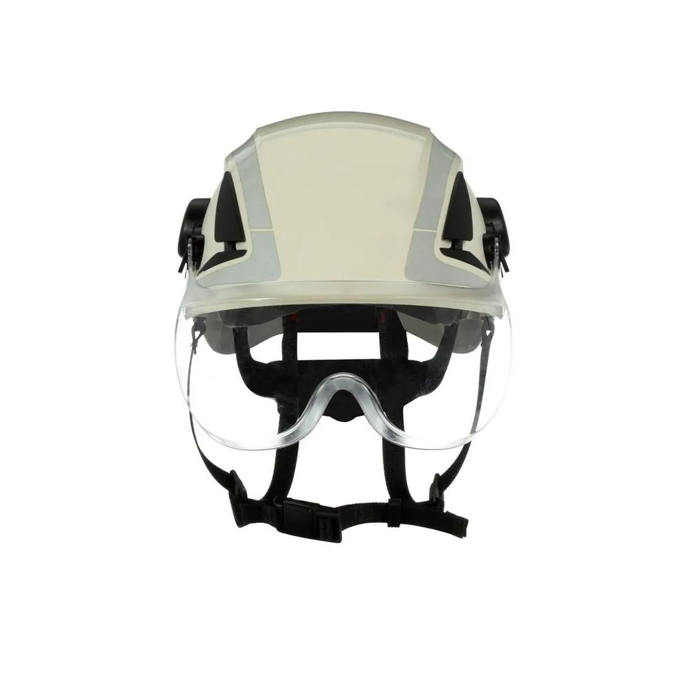 3M™ Visor Corto X5-SV01 para Casco de Seguridad X5000, Policarbonato Transparente Antiempañante Antiarañazos, ANSI
