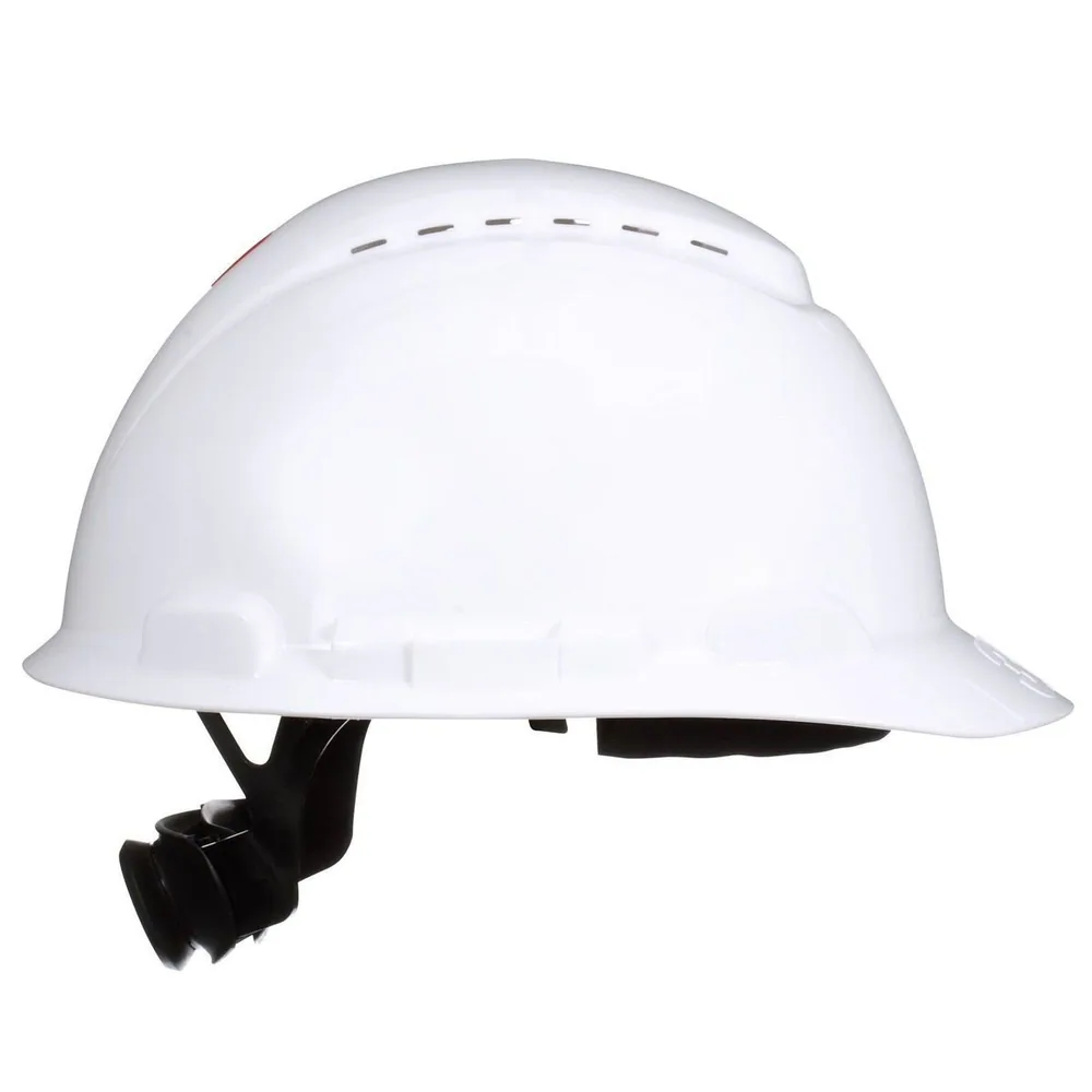 Casco 3M™ Secure Fit™ H-701SFV-UV, Blanco, Ventilado, Suspensión trinquete de difusión de presión de 4 puntos, con UVicator