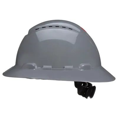 Casco 3M™ Secure Fit™ ala completa H-808SFV-UV, Gris, Ventilado, Suspensión trinquete de difusión de presión de 4 puntos con UVicator