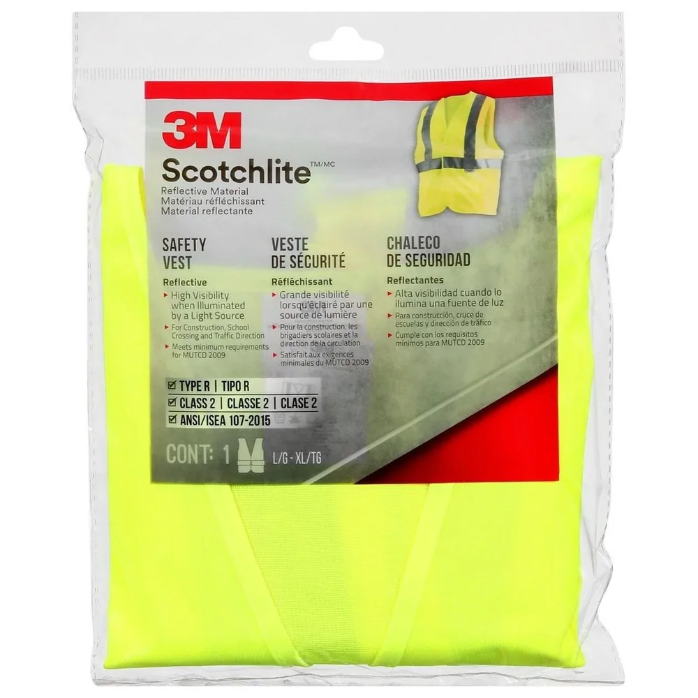 Chaleco de Seguridad Día/Noche Reflectante 3M™, 94616H1-DC-THD, Amarillo Neón