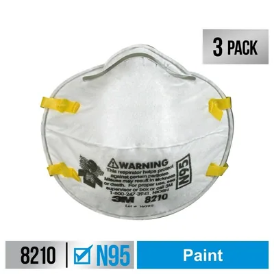 Respirador N95 de Preparación de Pintura de Desempeño 3M™ 8210P3-DC, 3 piezas/paquete