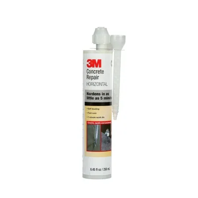 3M™ Scotch-Weld™ Reparador de Concreto DP600, Gris, Auto-Nivelante, contiene 2 Boquillas de Mezcla, Cartucho de 8.4 fl oz