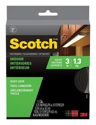Scotch™ Indoor Fasteners RF4761, 3/4 in x 15 ft (19 mm x 4,57 m) Black