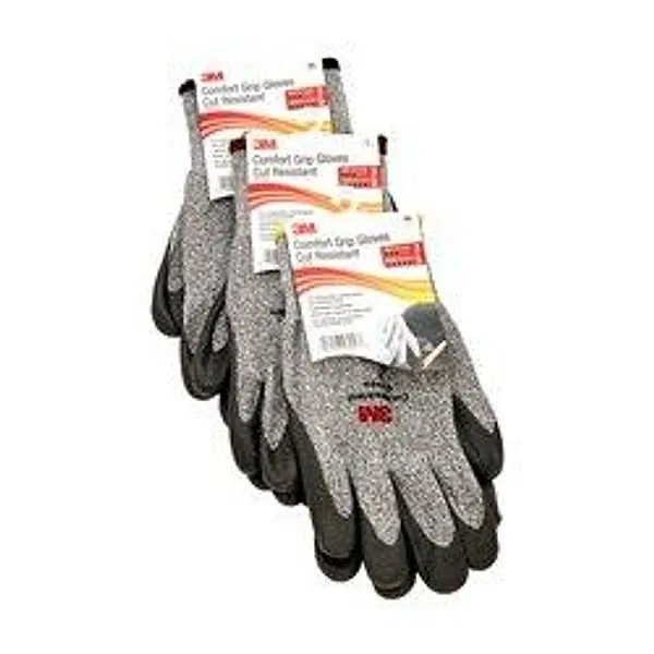 3M™ Comfort Grip Gloves, Cut Resistant, ANSI 3, Size Large