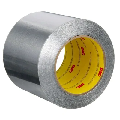 3M™ Cinta de Papel de Aluminio 425, LT80, Plateado, 4 in x 60 yd, 4.6 mil