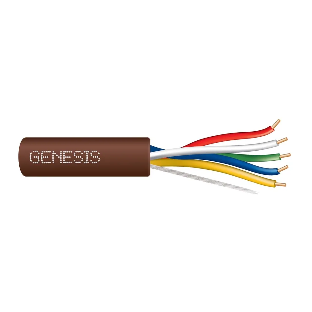 22 SÓLIDO 5 CONDUCTORES CU T-STAT CL2 CAFÉ GEN 250 FT