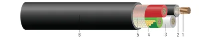 Cable de Grado Industrial 4/C CU 2000V EPDM/CPE Tipo W 90 °C. Aprobado por MSHA