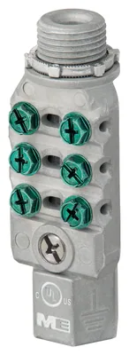 PUENTE DE UNIÓN INTERSISTEMA, INLINE 1/2", 6 POSICIONES, ZINC, #10-#4AWG, 1 EA