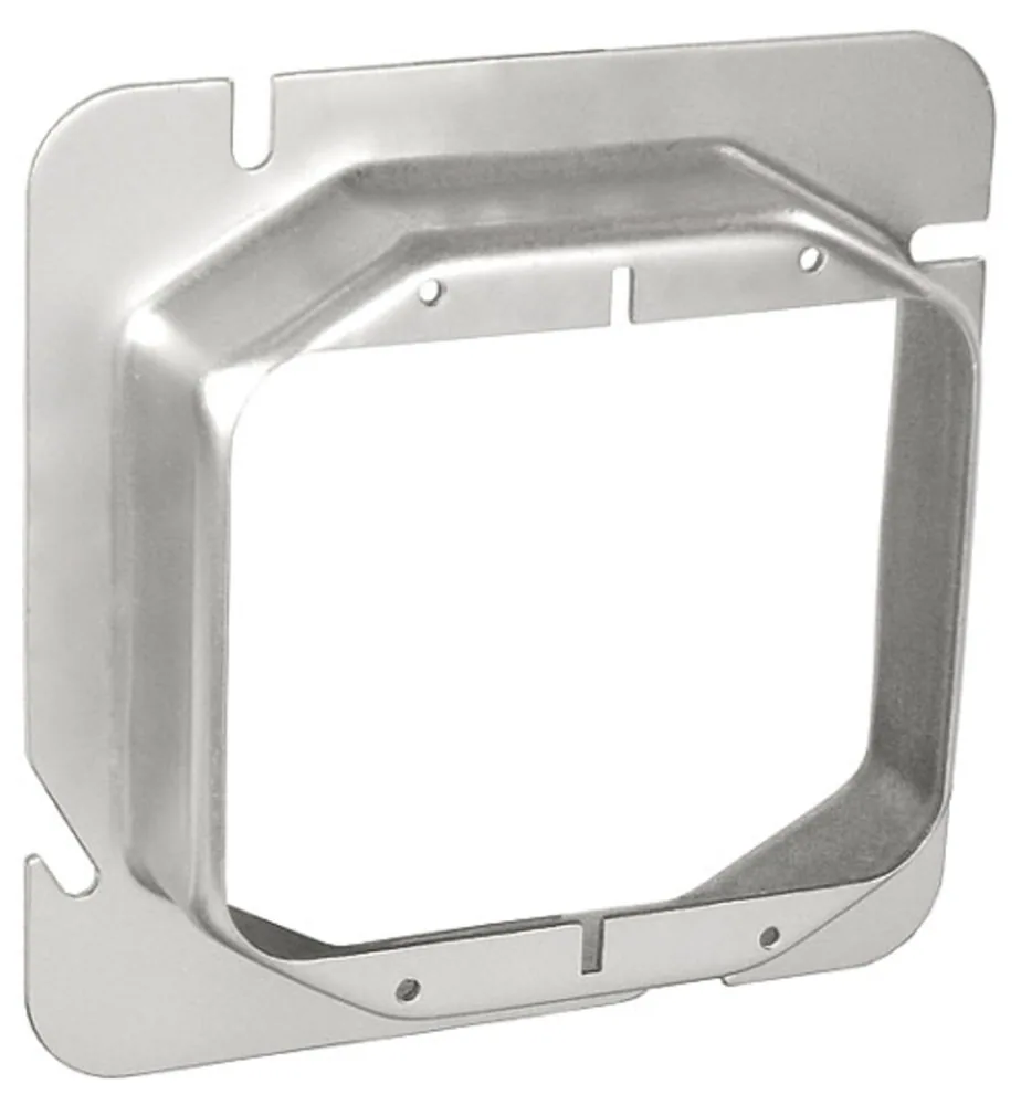 Anillo para Caja de Dispositivo Cuadrada 4-11/16" Dos Salidas - Levantada 1"