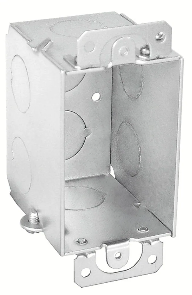 CAJA DE INTERRUPTOR 3" X 2", 2-1/2" PROFUNDIDAD - ACOPLABLE, CON PERFORACIONES PARA TUBO CONDUIT