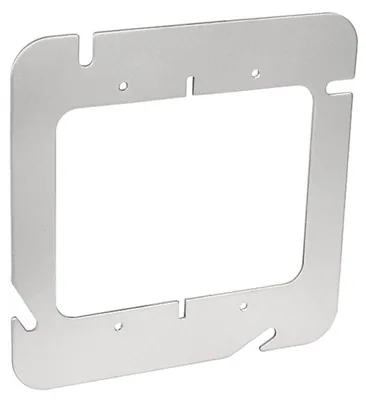 4-11/16" Square Two Gang Device Ring - Flat