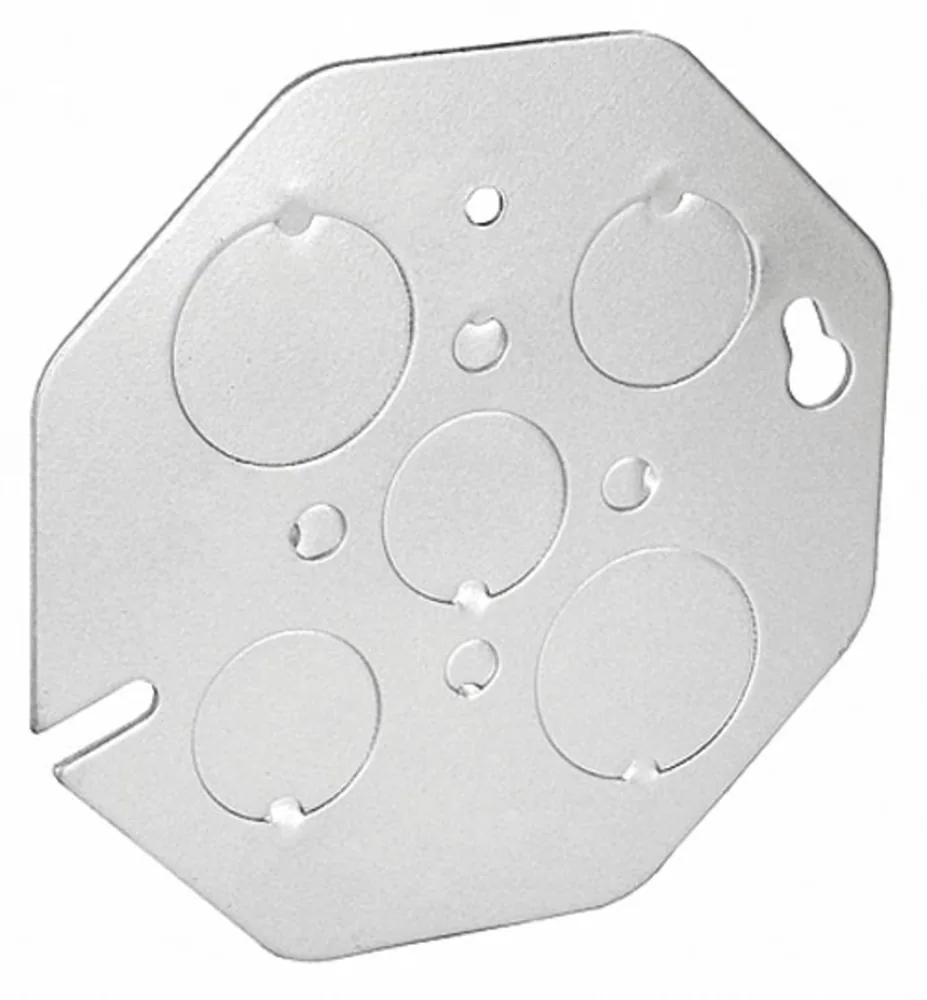 Tapa Plana para Caja Octagonal de Concreto - Con Knockouts