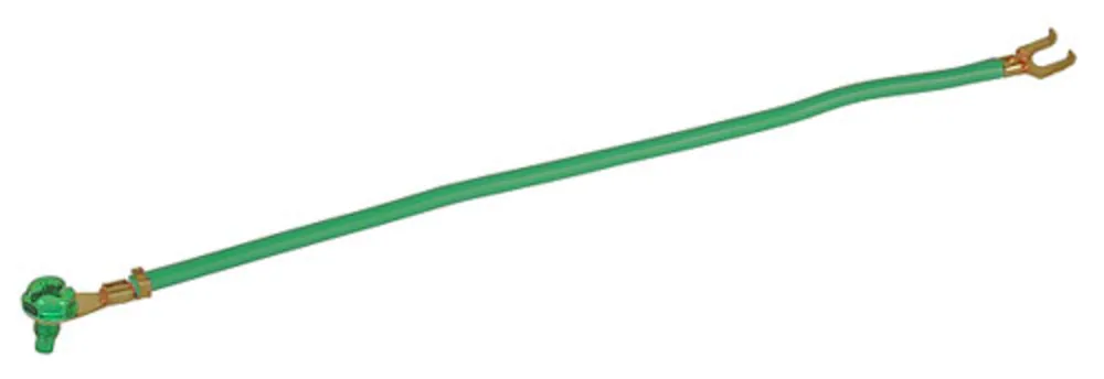 COLETA DE PUESTA A TIERRA ALAMBRE CABLEADO Y DESNUDO 12 GA 8IN VERDE