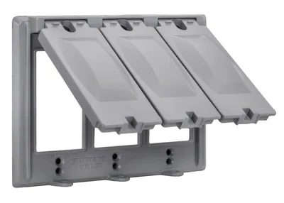 3-GANG UNIVERSAL 64-IN-1 WP COVER GRY