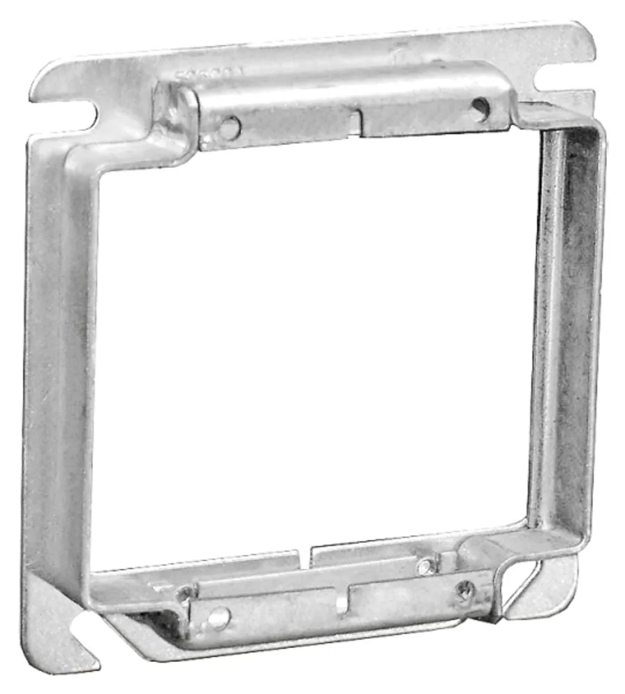 Anillo Adaptador Cuadrado 4" para Caja de Dispositivo Dos Gang - Elevación 1-1/2"