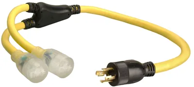 CABLE 10/3 STOW DE 3' ADAPTADOR GENERADOR, 20A NEGRO EXTERIOR GIRATORIO NEMA L14-20P
