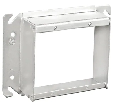 Anillo Adaptador Cuadrado 4" para Caja de Dispositivo Dos Gang - Elevación 1-1/4"