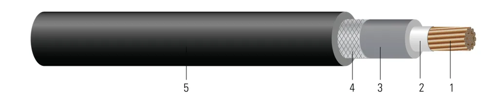 Cable de Grado Industrial 1/C CU 2000V EPDM/CPE Tipo W RHH/RHW-2 90 °C. Aprobado por MSHA