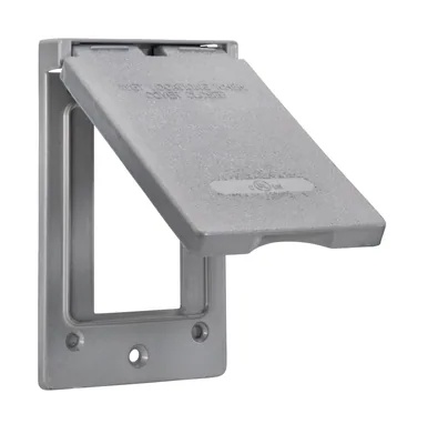TAPA GFCI VERTICAL 1-FASE RESISTENTE A LA INTEMPERIE GRIS