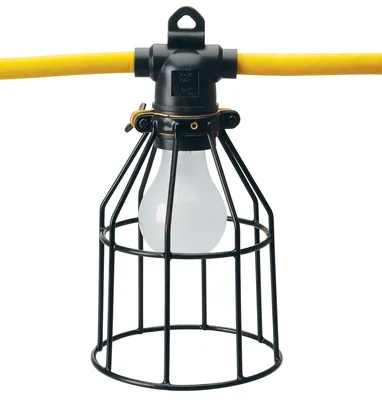 EXTENSIÓN SJTW 12/3 100' CON JAULA METÁLICA PARA CADENA DE LUCES