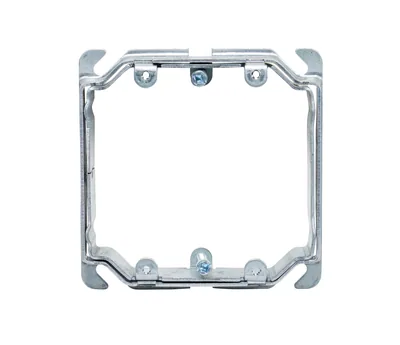 4" Square Two Gang Adjustable Device Ring - Raised 3/4" To 1-1/2"