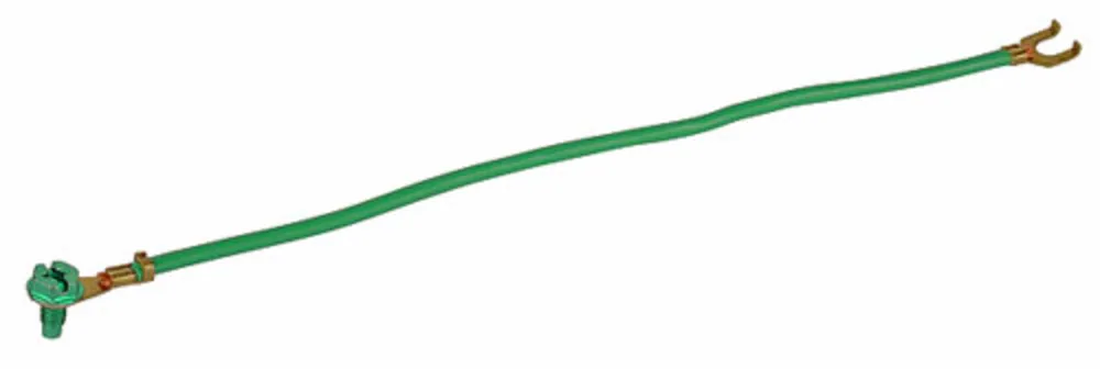 COLETA DE PUESTA A TIERRA ALAMBRE CABLEADO Y DESNUDO 14 GA 8IN VERDE