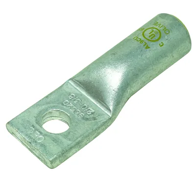 ZAPATA DE COMPRESIÓN, CILINDRO CORTO, 1 ORIFICIO, ALUMINIO, 2/0AWG, PERNO 3/8", 1EA