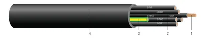 Southwire® Machine Flex® CU 600/1000V Aislamiento THHN Chaqueta TPE Negra. Libre de silicona