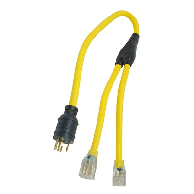 CABLE 10/3 STOW DE 3' ADAPTADOR GENERADOR, NEGRO 15A EXTERIOR GIRATORIO, NEMA L5-30P