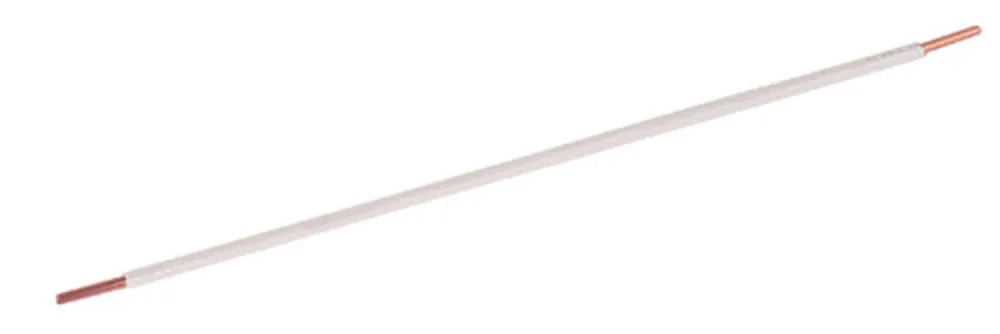 PIGTAIL, SOLID WIRE, STRIPPED/STRIPPED, WHITE, #12AWG, 8", 100PK