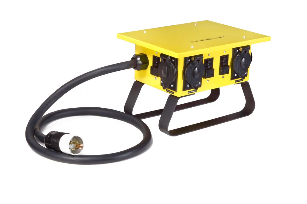 125/250V 50A Caja de Energía Temporal 4-Circuitos 4 Receptáculos 125V/20A 5-20 Duplex GFCI Tierra-U