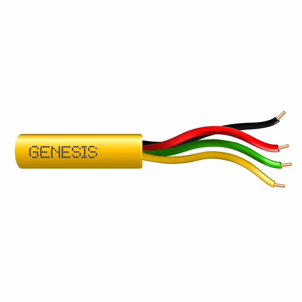22 SÓLIDO 4 CONDUCTORES CU CL2R/FPLR/CMR AMARILLO GEN 500 FT