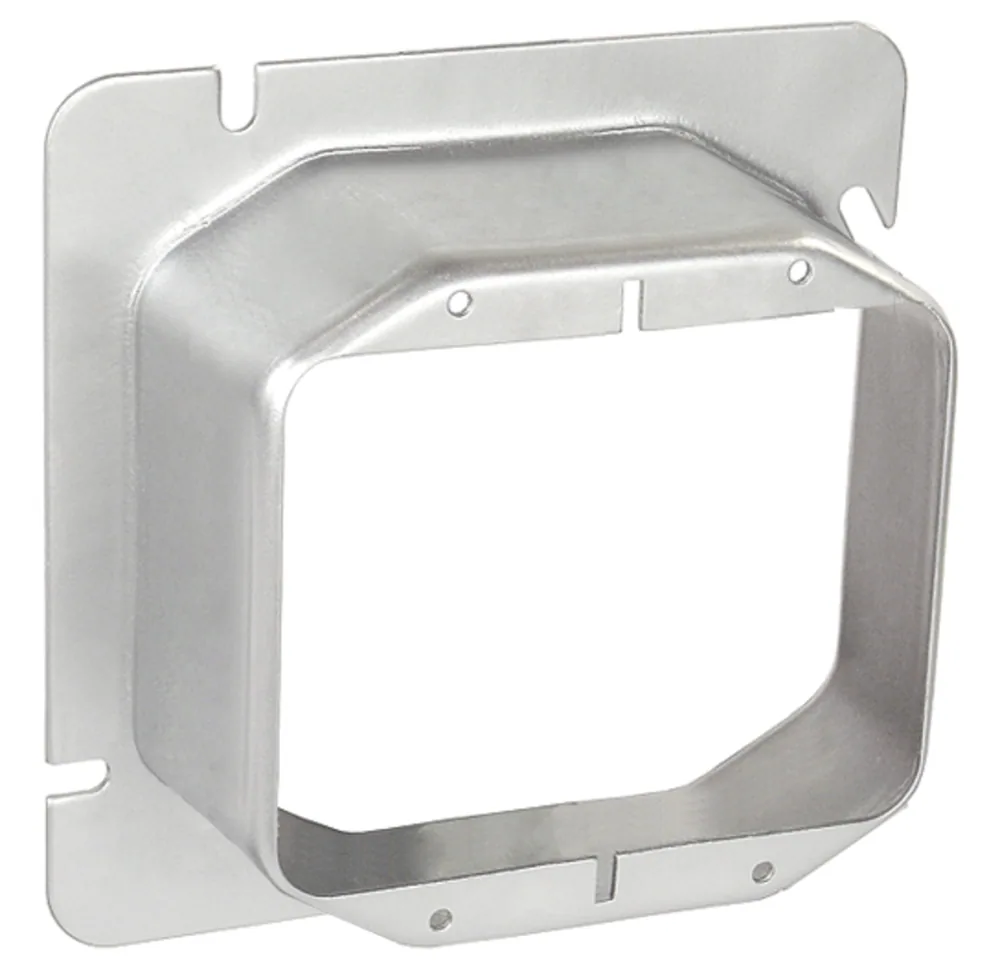 4-11/16" Square Two Gang Device Ring - 2" Raised