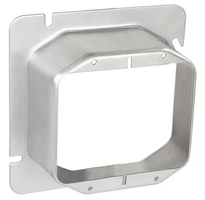 4-11/16" Square Two Gang Device Ring - 2" Raised