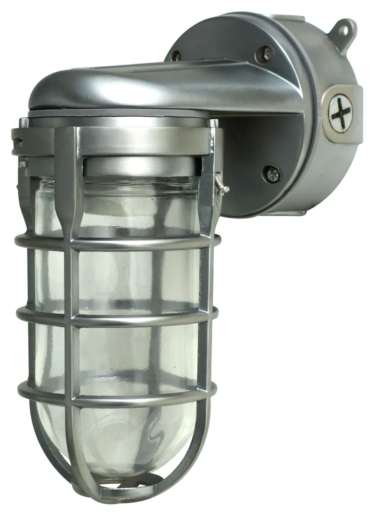 L-1707-SILVER FIXTURE WEATHER TIGHT WALL MOUNT INDUSTRIAL