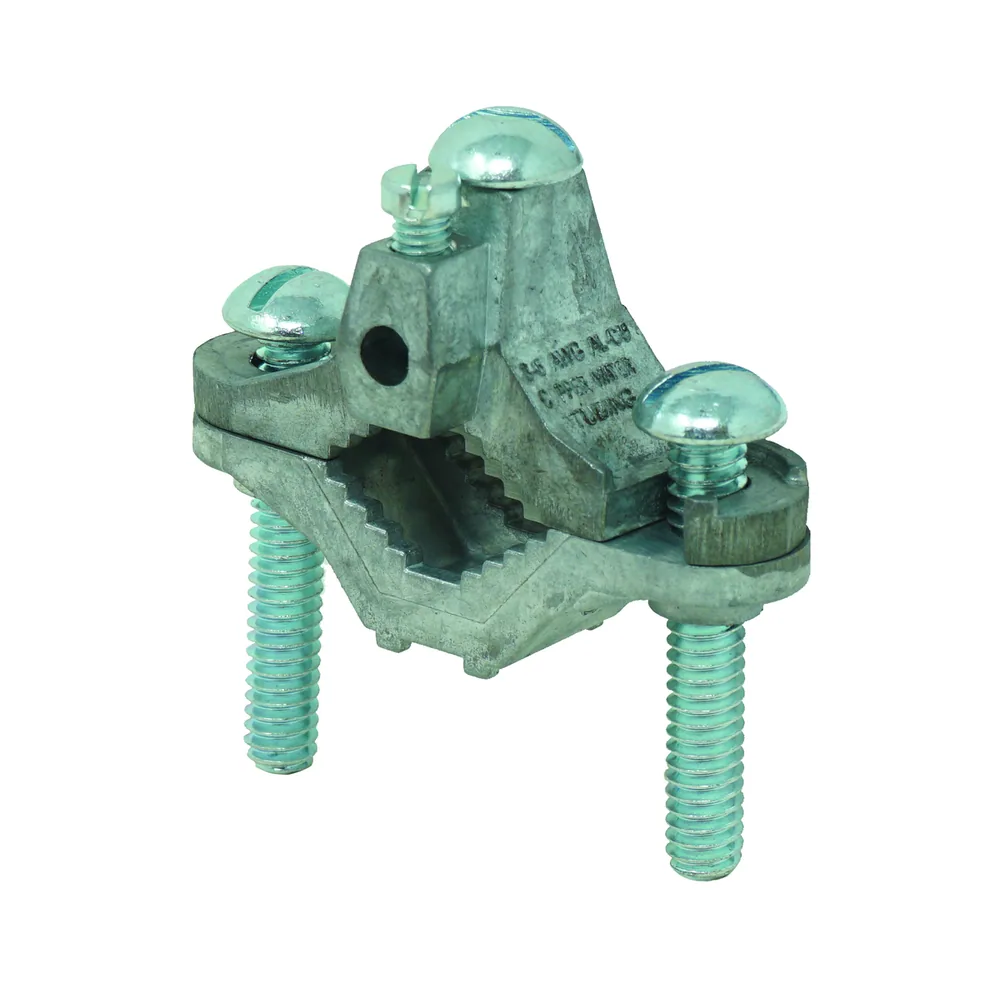 ABRAZADERA DE TIERRA, ZAPATA TIPO EMPOTRADA, ZINC, 1/2"-1", #8-#6AWG, 1 PZA
