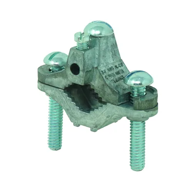 ABRAZADERA DE TIERRA, ZAPATA TIPO EMPOTRADA, ZINC, 1/2"-1", #8-#6AWG, 1 PZA