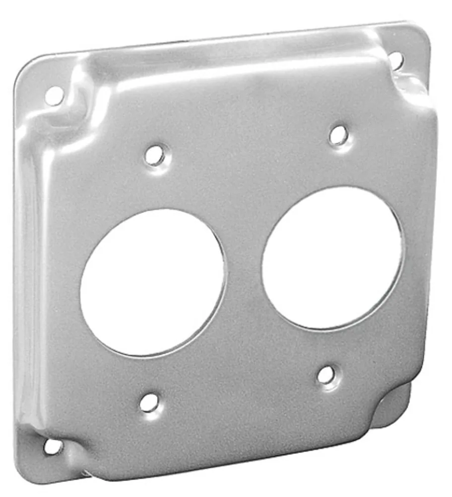 Tapa de Superficie Industrial Cuadrada de 4", Elevada 1/2" - (2) Diámetro 1.406"