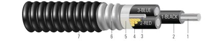 AL 600/1000V Aislamiento XLPE Armadura AIA Cubierta de PVC XHHW-2. Clasificado para Charola (CT) - Resistente a la Luz Solar - Para Enterramiento Directo - Libre de silicona