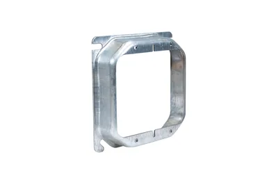 4" Square Two Gang Device Ring - 1" Raised