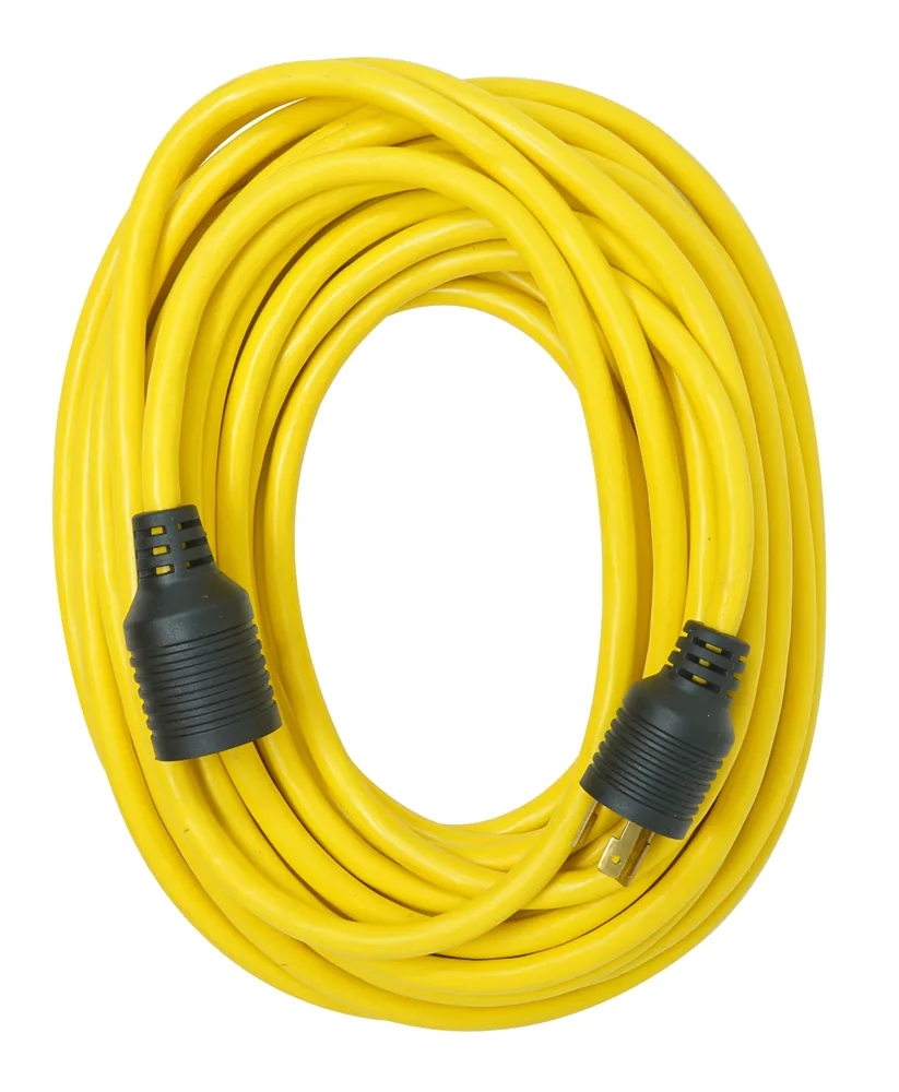 SOUTHWIRE, 12/3 SJTW 50' AMARILLO EXTERIOR CIERRE GIRATORIO NEMA L5-20P EXTENSIÓN ELÉCTRICA