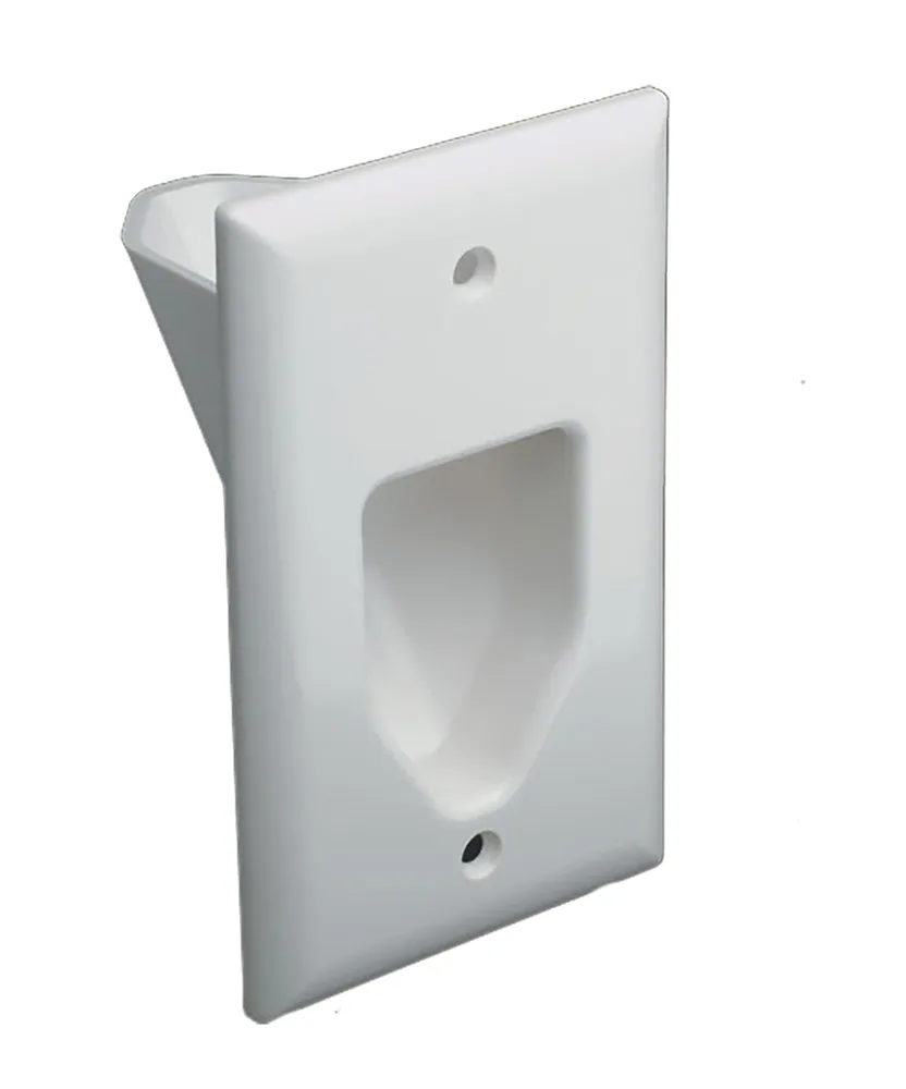 OBS REPLACEMENT NONE-1 GANG RECESSED LOW VOLTAGE CABLE PLATE LVP1NP