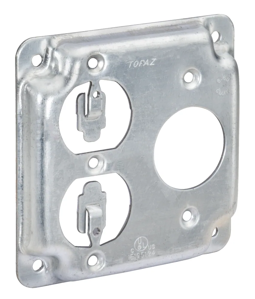 TAPA 4"SQ RECEPTÁCULO EMPOTRADO 1-15A 1.406"/1-DPX - PAQUETE 50