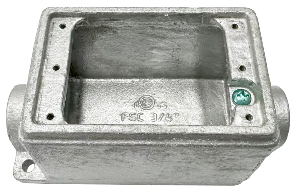 CAJA FSC 1" DOBLE HUB GALVANIZADO