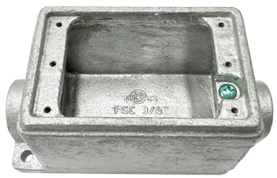 CAJA FSC 1" DOBLE HUB GALVANIZADO